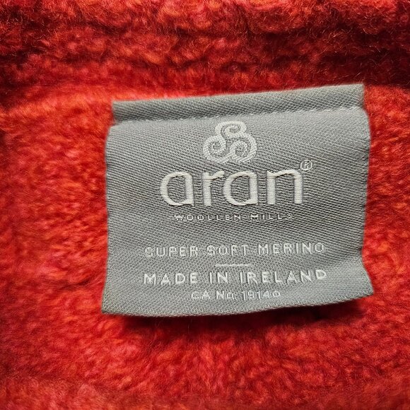 Aran Woollen Mills Lir Traditional Children's Aran Sweater - Coral Size M 5-6yrs - Picture 7 of 8